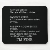 Passive Aggressive Stimmzettel Mousepad (Vorne)