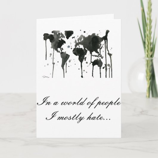 Passive Aggressive Valentines Day Card Feiertagskarte (Vorderseite)