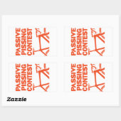 Passive Pisswettkampf Rechteckiger Aufkleber (Blatt)