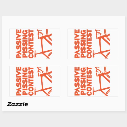 Passive Pisswettkampf Rechteckiger Aufkleber (Blatt)