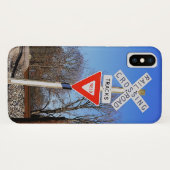 Passiver Bahnübergang mit Ertragszeichen Case-Mate iPhone Hülle (Rückseite (Horizontal))