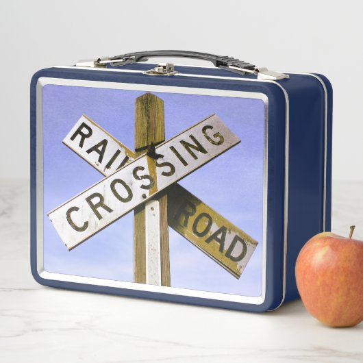 Passives Bahnübergangszeichen Metall Brotdose (Beispiel)