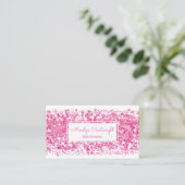 Passmacher Pink Speckle Business Card Visitenkarte (Stehend Vorderseite)