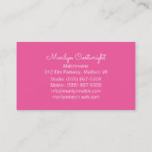 Passmacher Pink Speckle Business Card Visitenkarte (Rückseite)