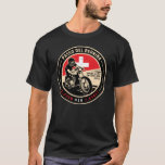 Passo del Bernina | Schweiz | Motorrad T-Shirt<br><div class="desc">Der Passo del Bernina in einem Vintagen,  bedrückten Stilemblem. Es ist ein berühmter Bergpass,  der sich entlang der Alpen in der Schweiz befindet.</div>