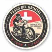 Passo Del Grimsel | Switzerland | Motorcycle Aufkleber (Vorderseite)
