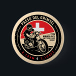 Passo Del Grimsel | Switzerland | Motorcycle Button<br><div class="desc">Passo Del Grimsel done in a vintage,  distressed style emblem. It is a famous mountain pass found along the Alps in Switzerland.</div>
