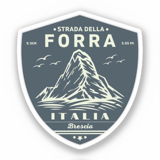 passo della forra in moto italiana aparo aufkleber (Vorderseite)