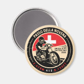 Passo della Novena | Schweiz | Motorrad Magnet (Vorderseite/Rückseite)