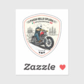 Passo dello Spluga italienisch schweizer Berge Mot Aufkleber (Blatt)