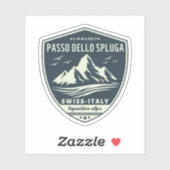 Passo dello Spluga italienisch schweizer Berge Mot Aufkleber (Blatt)
