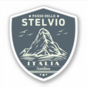 passo dello stelvio - stelvio Pass italiana Alp Aufkleber (Vorderseite)