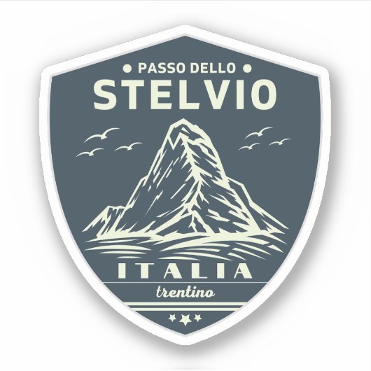 passo dello stelvio - stelvio Pass italiana Alp Aufkleber (Vorderseite)