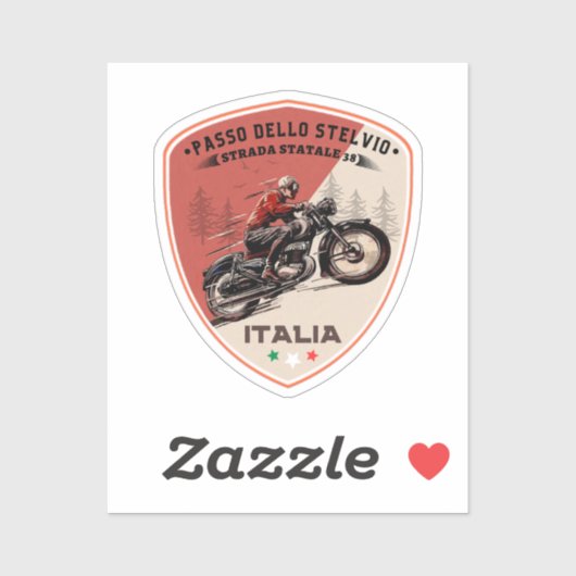 passo dello stelvio - stelvio Pass italiana Alp Aufkleber (Blatt)