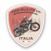 passo dello stelvio - stelvio Pass italiana Alp Aufkleber (Vorderseite)