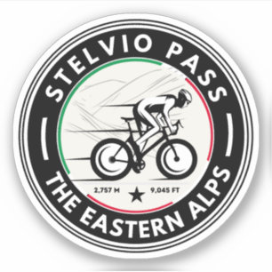 Passo dello Stelvio - Stelvio-Pass italienisches R Aufkleber