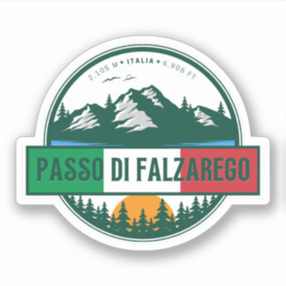 Passo di Falzarego-italienischer Bergpass Dolomit Aufkleber