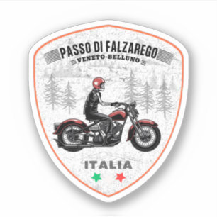 Passo di Falzarego - Italienischer Rundgang Kunstg Aufkleber