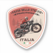 passo di gavia - gavia pass italian Alp Aufkleber (Vorderseite)