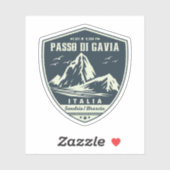 passo di gavia - gavia pass italiana alp aufkleber (Blatt)