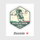 passo di gavia - gavia pass italiana alp aufkleber (Blatt)