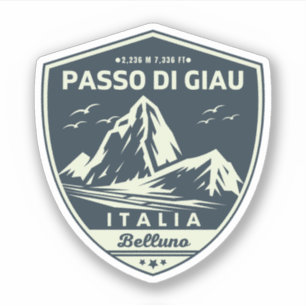 passo di giau - giau pass italiana aufkleber