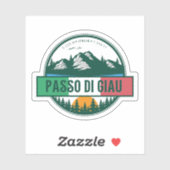passo di giau - giau pass italiana aufkleber (Blatt)