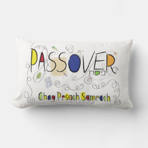 Passover 13 x 21 Chag Pesach Sameach Lumbar Pillow Lendenkissen