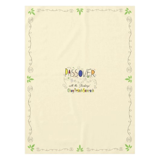 Passover 52/70" Tablecloth "Passover Chag Sameach" Tischdecke (Vorderseite)