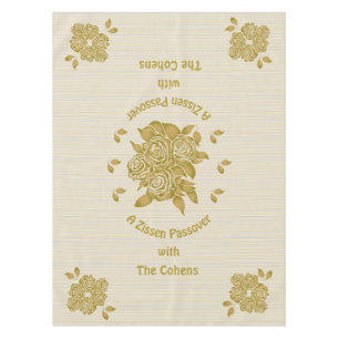 Passover 52/70" Tablette "Personalisiertes Seder" Tischdecke
