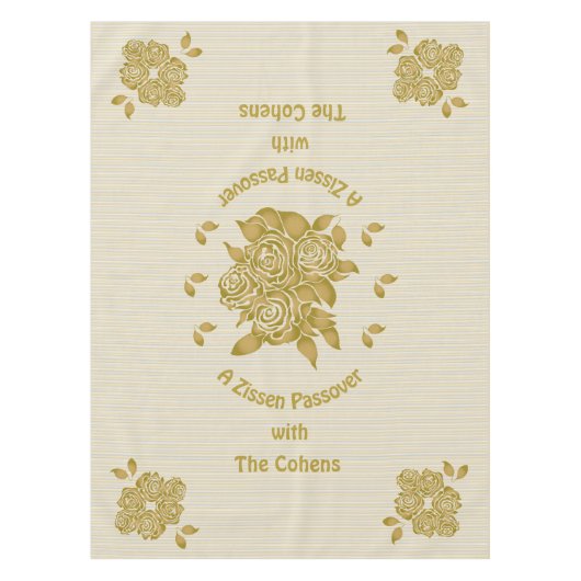 Passover 52/70" Tablette "Personalisiertes Seder" Tischdecke (Vorderseite)
