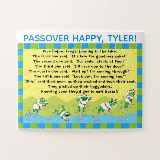 Passover 5 Hoppy Frogs Rhyme Story Puzzle (Horizontal)