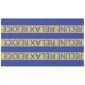 Passover 60/104 Tablecloth "Pessach RRR/BlueGold" Tischdecke (Vorderseite (Horizontal))