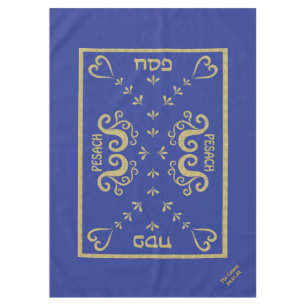 Passover 60/84" Filmtablette "Passover Gold Elegan Tischdecke