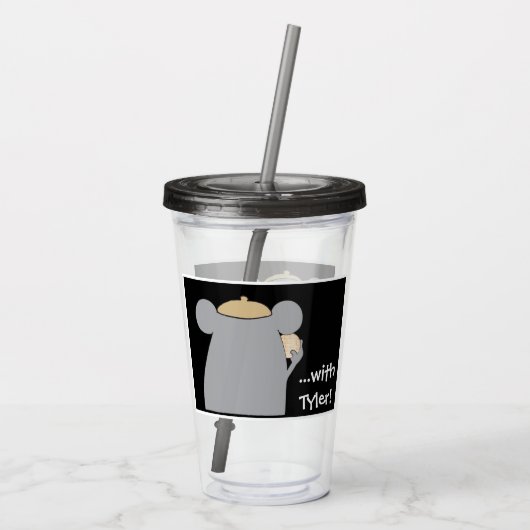 Passover Acrylic Tumbler 16 oz Matzah Mouse Time Acryltrinkbecher (Rückseite)