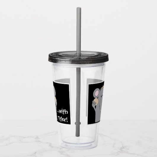 Passover Acrylic Tumbler 16 oz Matzah Mouse Time Acryltrinkbecher (Rechts)