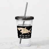 Passover Acrylic Tumbler 16 oz Matzah Shark Acryltrinkbecher (Rückseite)