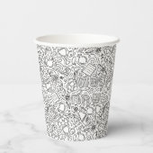 Passover Black and White Paper cup Pappbecher (Rückseite)