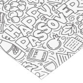 Passover Black and White Table Runner Kurzer Tischläufer (Ecke)