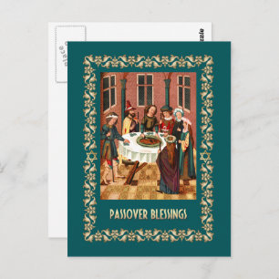 Passover Blessings.Fine Art Postcards Postkarte