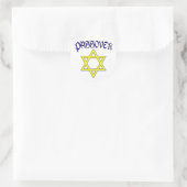 Passover Blue & Gold Runder Aufkleber (Tasche)