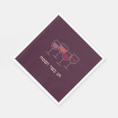 Passover Chag Kasher V'Sameach Wine Goblet Serviette (Ecke)