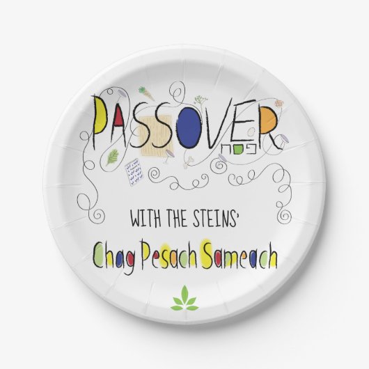 Passover Chag Sameach Paper Plate Pappteller (Vorderseite)