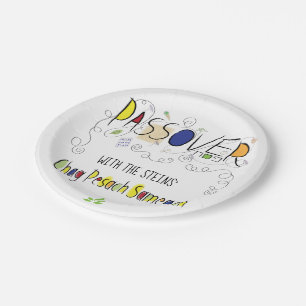 Passover Chag Sameach Paper Plate Pappteller