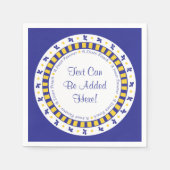 Passover Cocktail Napkins Blau/Gelb-Sternmuster Serviette (Vorderseite)