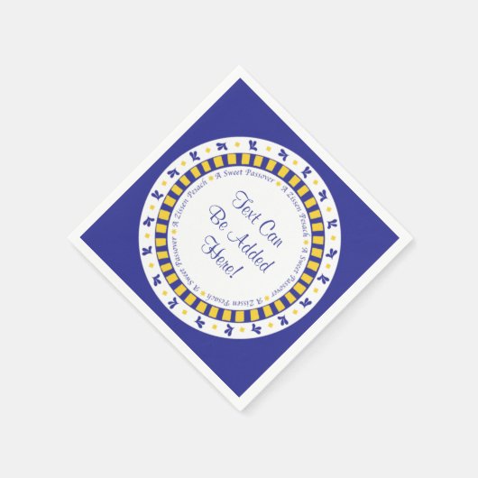 Passover Cocktail Napkins Blau/Gelb-Sternmuster Serviette (Ecke)