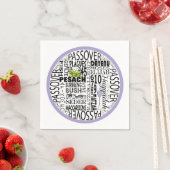 Passover Cocktail Napkins "Dayenu & more" Muster Serviette (Beispiel)