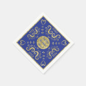 Passover Cocktail Napkins "Gold Elegant" Muster Serviette (Ecke)