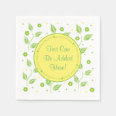 Passover Cocktail Napkins "Grüne/Gelbe Blätter" Serviette (Vorderseite)