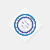 Passover Cocktail Napkins Lila/Blue Star Muster Serviette (Ecke)